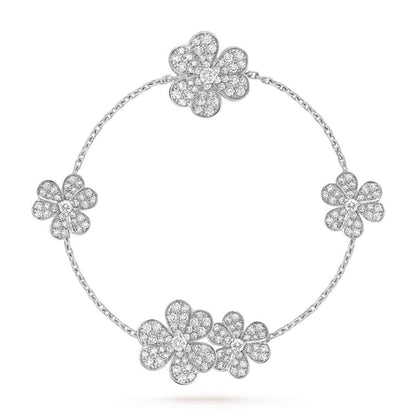 [：Polaidi Jewelry]FRIVOLE SILVER 5 FLOWERS BRACELET
