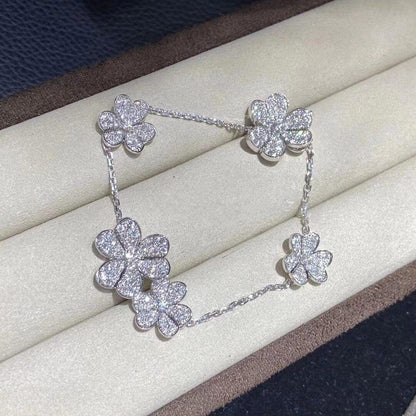 [：Polaidi Jewelry]FRIVOLE SILVER 5 FLOWERS BRACELET