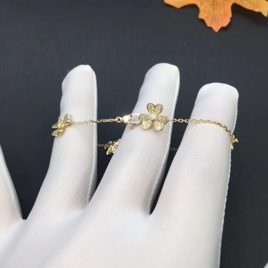 [：Polaidi Jewelry]FRIVOLE GOLD 5 FLOWERS BRACELET