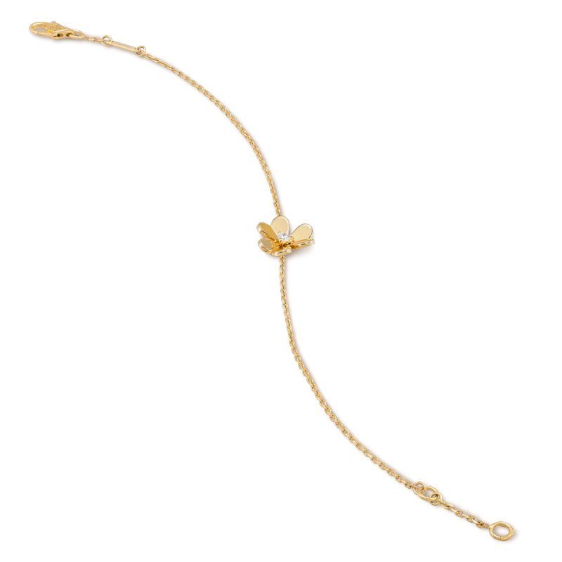 [：Polaidi Jewelry]FRIVOLE GOLD FLOWER PINK MALACHITE BRACELET