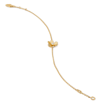 [：Polaidi Jewelry]FRIVOLE GOLD FLOWER PINK MALACHITE BRACELET