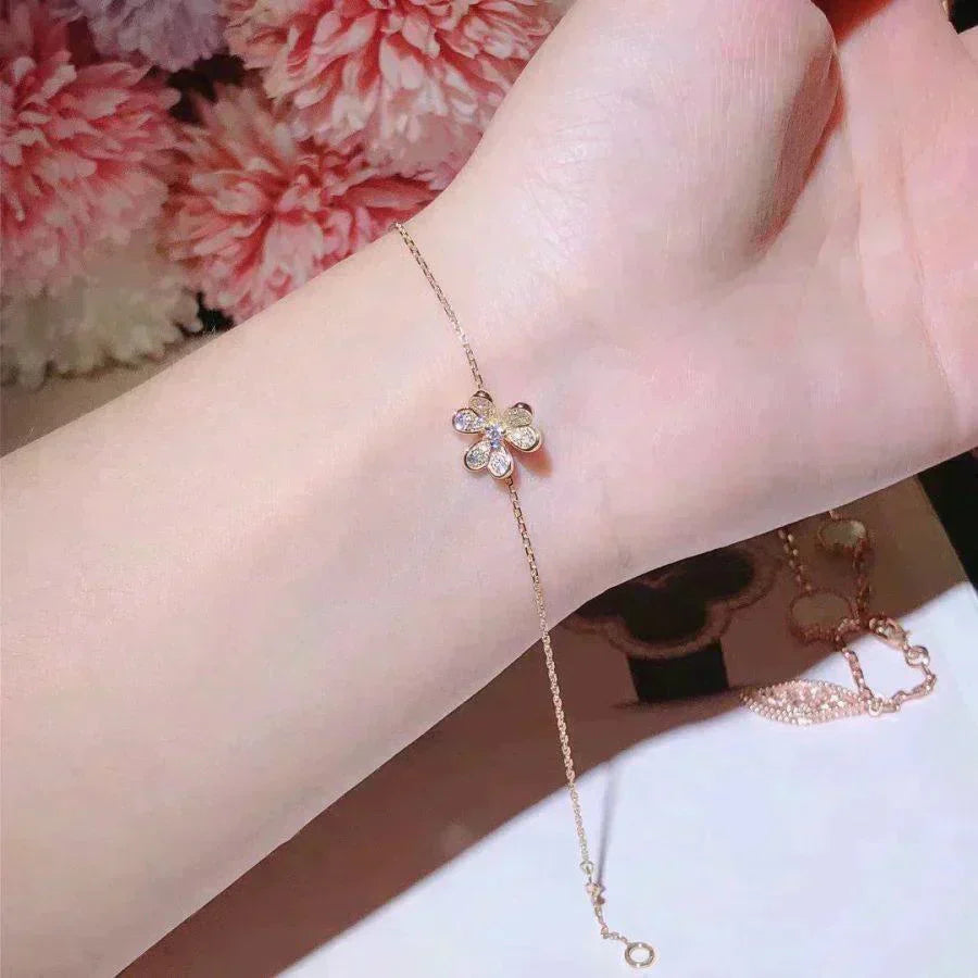 [：Polaidi Jewelry]フリヴォル ゴールドフラワー ダイヤモンド ブレスレット
