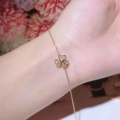 [：Polaidi Jewelry]フリヴォル ゴールドフラワー ダイヤモンド ブレスレット