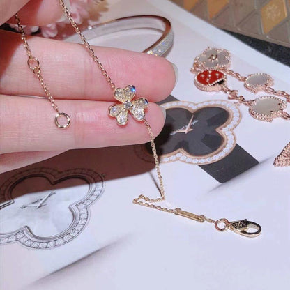 [：Polaidi Jewelry]フリヴォル ゴールドフラワー ダイヤモンド ブレスレット