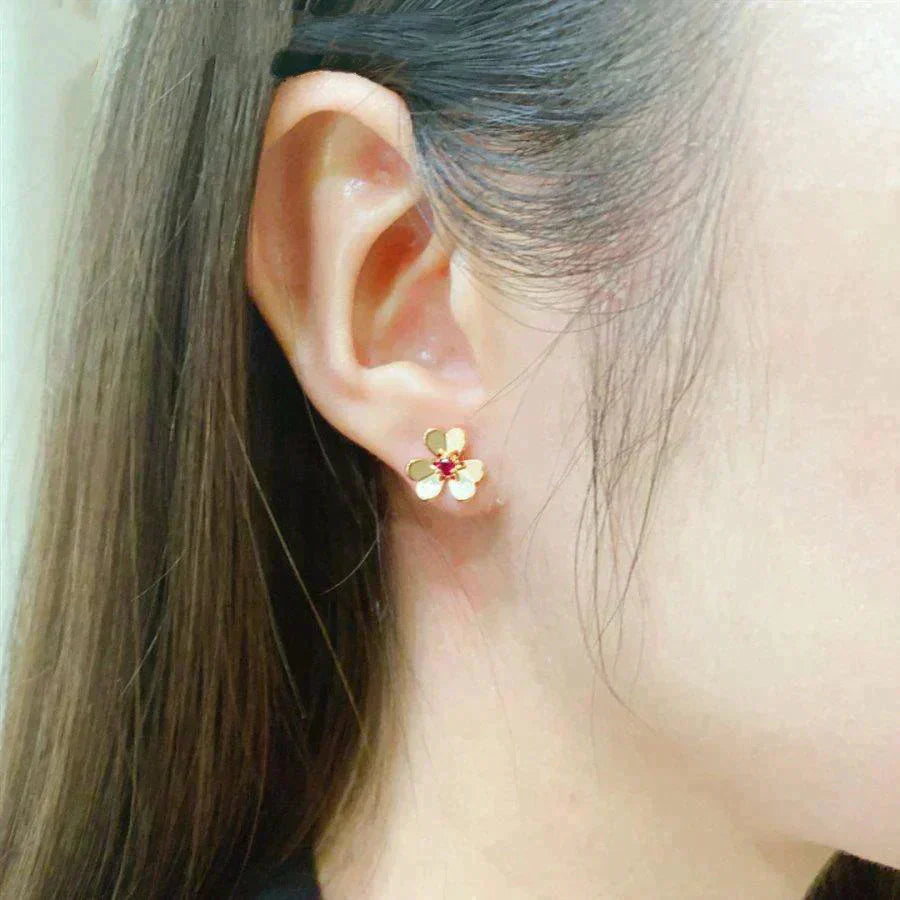 [：Polaidi Jewelry]FRIVOLE  FLOWER PINK EARRINGS
