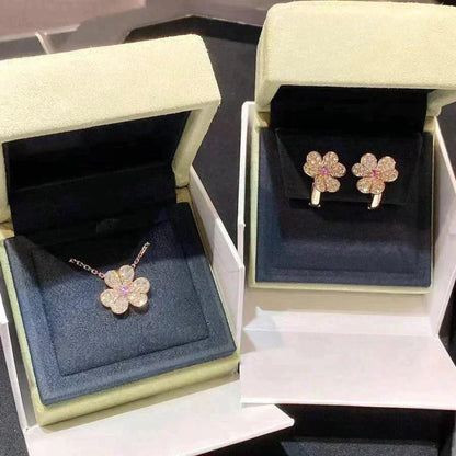[Polaidi Jewelry]FRIVOLE ROSE GOLD FLOWER DIAMOND NECKLACE