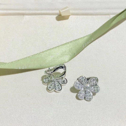 [Polaidi Jewelry]FRIVOLE SILVER FLOWER DIAMOND EARRINGS