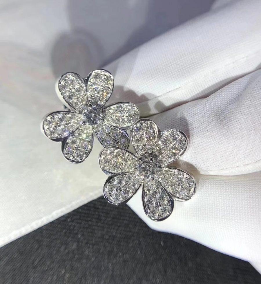 [Polaidi Jewelry]FRIVOLE SILVER FLOWER DIAMOND EARRINGS