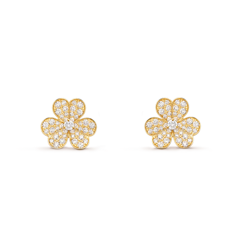 [：Polaidi Jewelry]FRIVOLE GOLD FLOWER DIAMOND EARRINGS