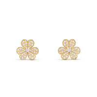 [Polaidi Jewelry ]FRIVOLE GOLD FLOWER DIAMOND EARRINGS