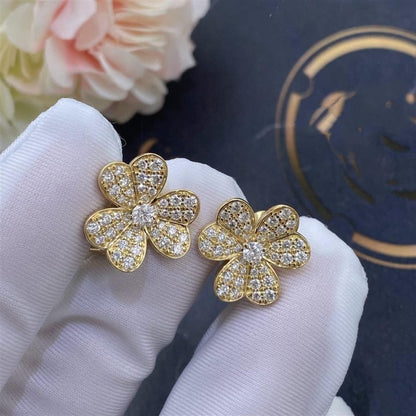 [：Polaidi Jewelry]FRIVOLE GOLD FLOWER DIAMOND EARRINGS