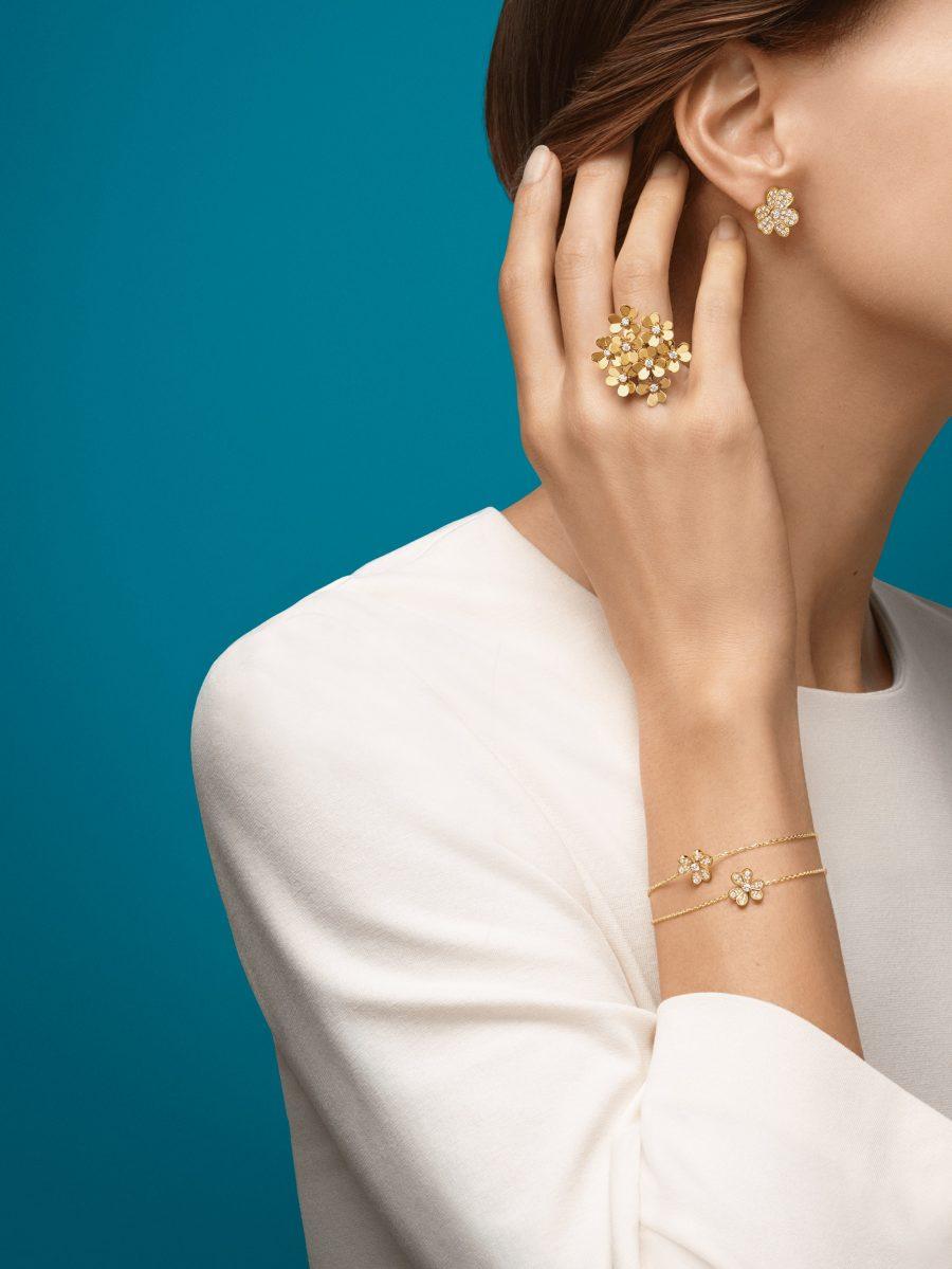 [：Polaidi Jewelry]FRIVOLE GOLD FLOWER DIAMOND EARRINGS