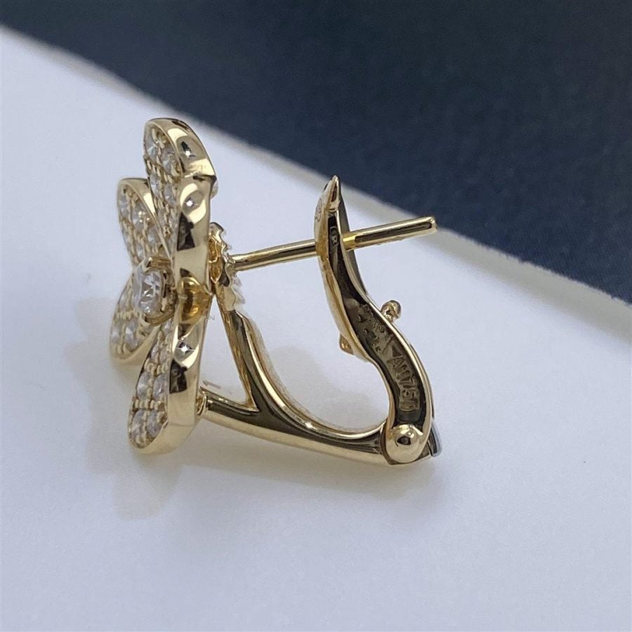[Polaidi Jewelry]FRIVOLE GOLD FLOWER DIAMOND EARRINGS