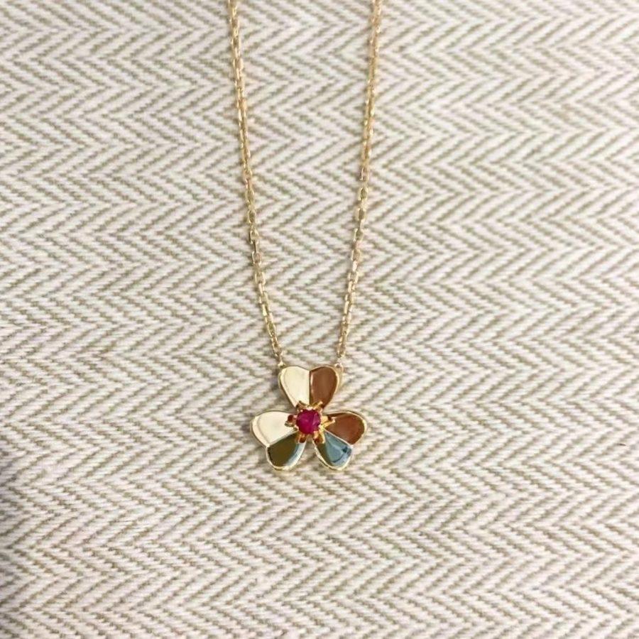[：Polaidi Jewelry]FRIVOLE GOLD FLOWER NECKLACE