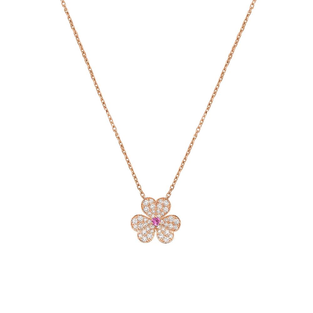 [：Polaidi Jewelry]FRIVOLE ROSE GOLD FLOWER DIAMOND NECKLACE