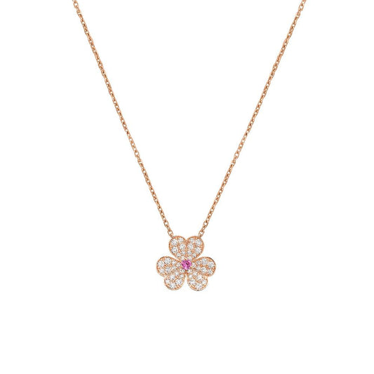 [：Polaidi Jewelry]FRIVOLE ROSE GOLD FLOWER DIAMOND NECKLACE