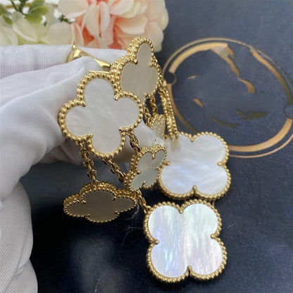 [：Polaidi Jewelry]CLOVER EARRINGS WHITE MOP 4 MOTIFS GOLD