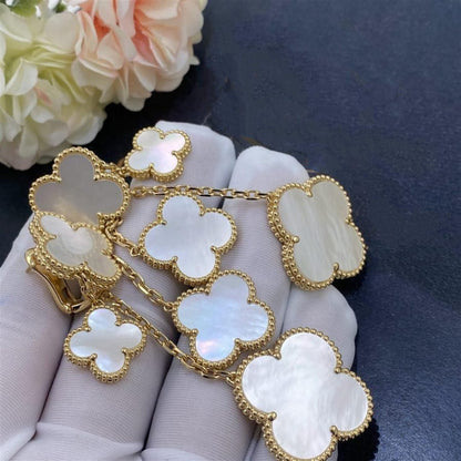 [Polaidi Jewelry]CLOVER EARRINGS WHITE MOP 4 MOTIFS GOLD