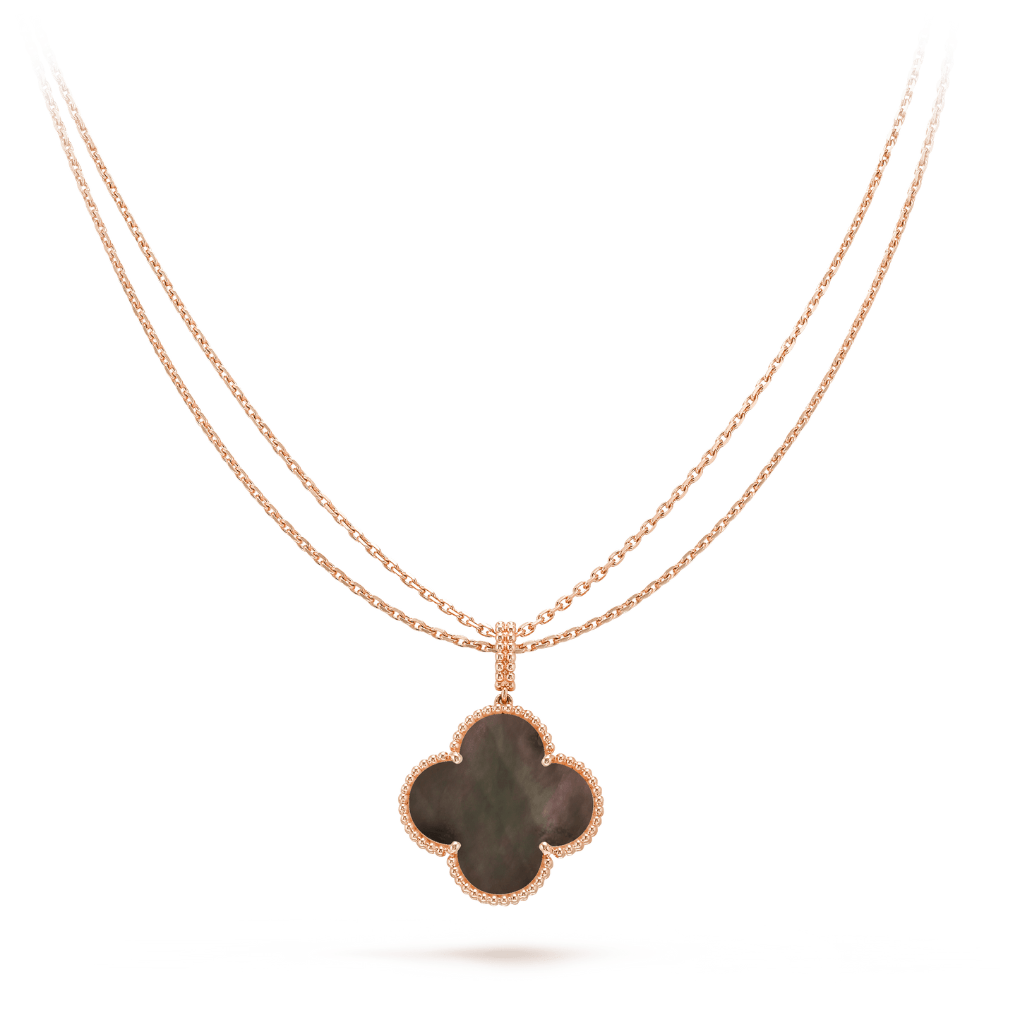 [：Polaidi Jewelry]CLOVER 25MM GOLD DARK MOP BIG CLOVER NECKLACE