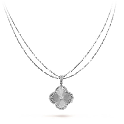 [：Polaidi Jewelry]CLOVER 25MM SILVER BIG CLOVER NECKLACE