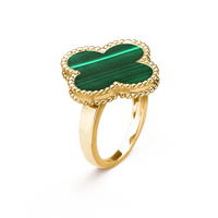[Polaidi Jewelry ]CLOVER MALACHITE RING