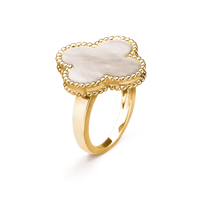 [Polaidi Jewelry ]CLOVER WHITE MOP RING