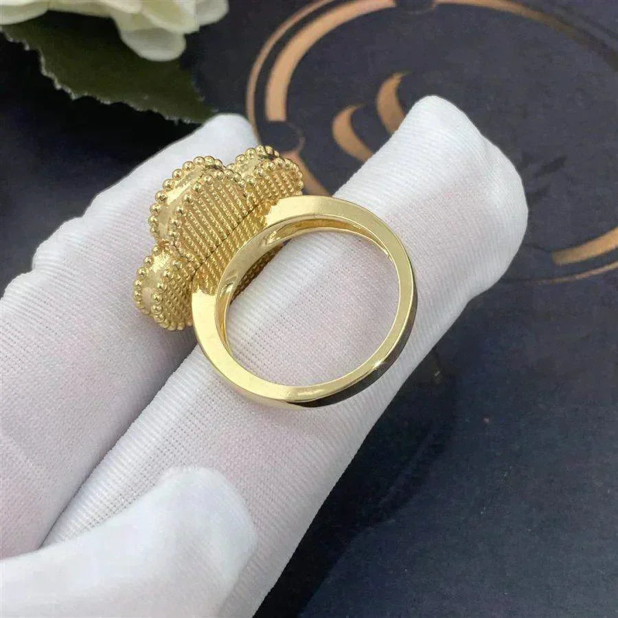 [Polaidi Jewelry]CLOVER WHITE MOP RING