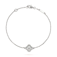 [Polaidi Jewelry ]CLOVER  SINGLE FLOWER BRACELET SILVER