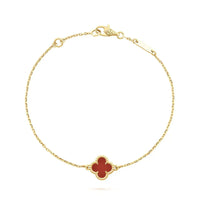 [Polaidi Jewelry ]CLOVER  CARNELIAN SINGLE FLOWER BRACELET