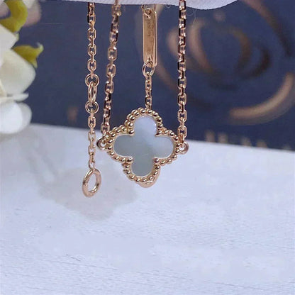 [：Polaidi Jewelry]CLOVER WHITE MOP SINGLE FLOWER BRACELET