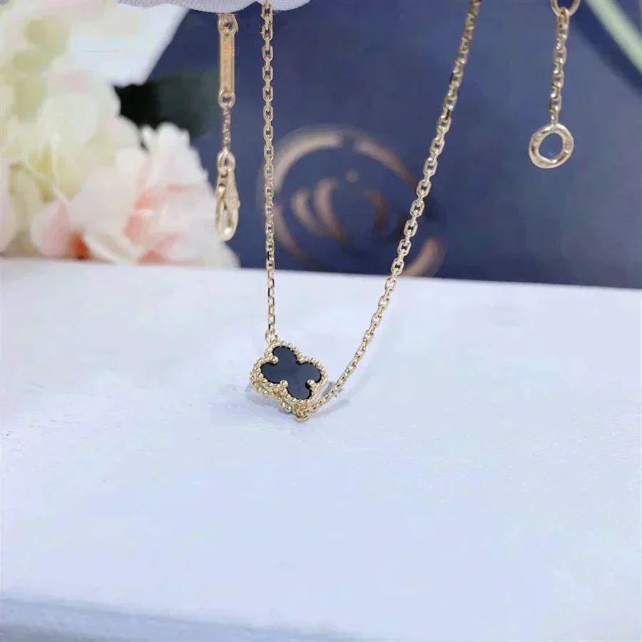 [：Polaidi Jewelry]クローバーオニキスシングルブレスレット