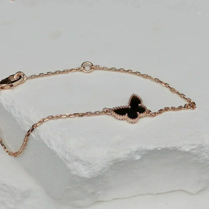 [:Polaidi Jewelry]BUTTERFLY ONYX　バタフライブレスレット