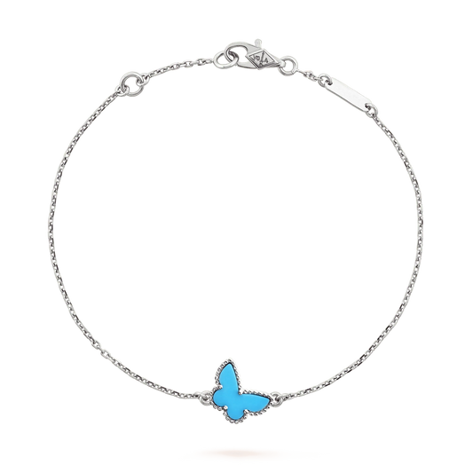 [：Polaidi Jewelry]BUTTERFLY TURQUOISE BUTTERFLY BRACELET SILVER
