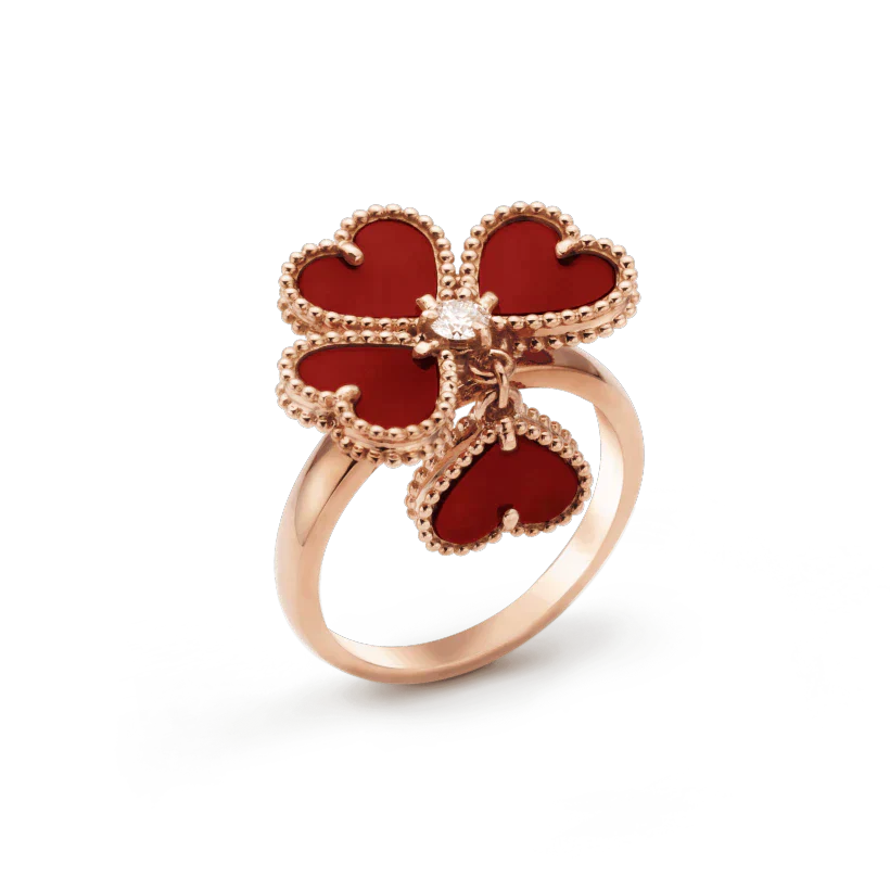 [：Polaidi Jewelry]SWEET CLOVER CARNELIAN RING