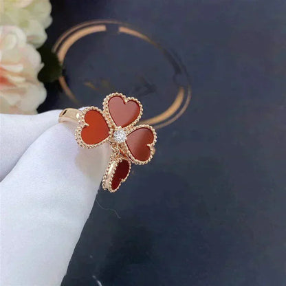 [：Polaidi Jewelry]SWEET CLOVER CARNELIAN RING