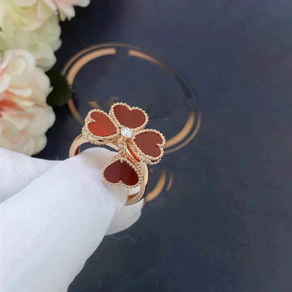 [：Polaidi Jewelry]SWEET CLOVER CARNELIAN RING
