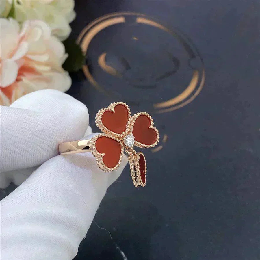 [：Polaidi Jewelry]SWEET CLOVER CARNELIAN RING