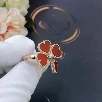 [：Polaidi Jewelry]SWEET CLOVER CARNELIAN RING