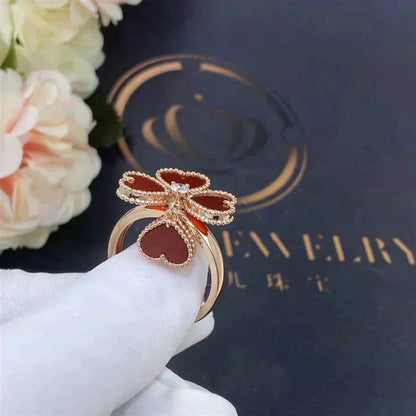 [：Polaidi Jewelry]SWEET CLOVER CARNELIAN RING