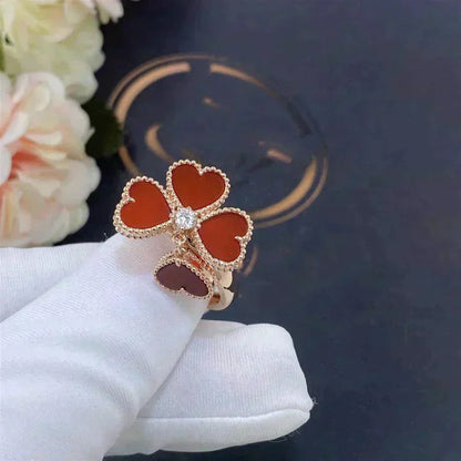 [：Polaidi Jewelry]SWEET CLOVER CARNELIAN RING