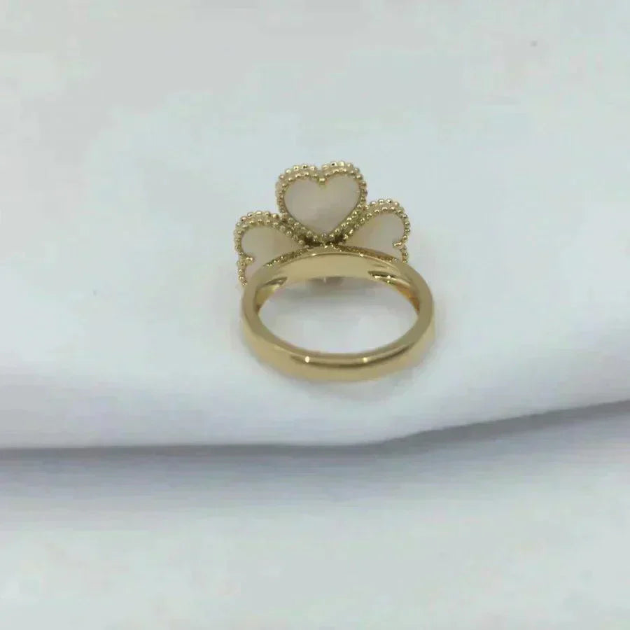 [Polaidi Jewelry]SWEET CLOVER WHITE MOP RING