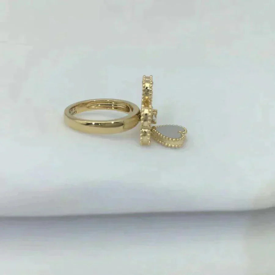 [：Polaidi Jewelry]SWEET CLOVER WHITE MOP RING