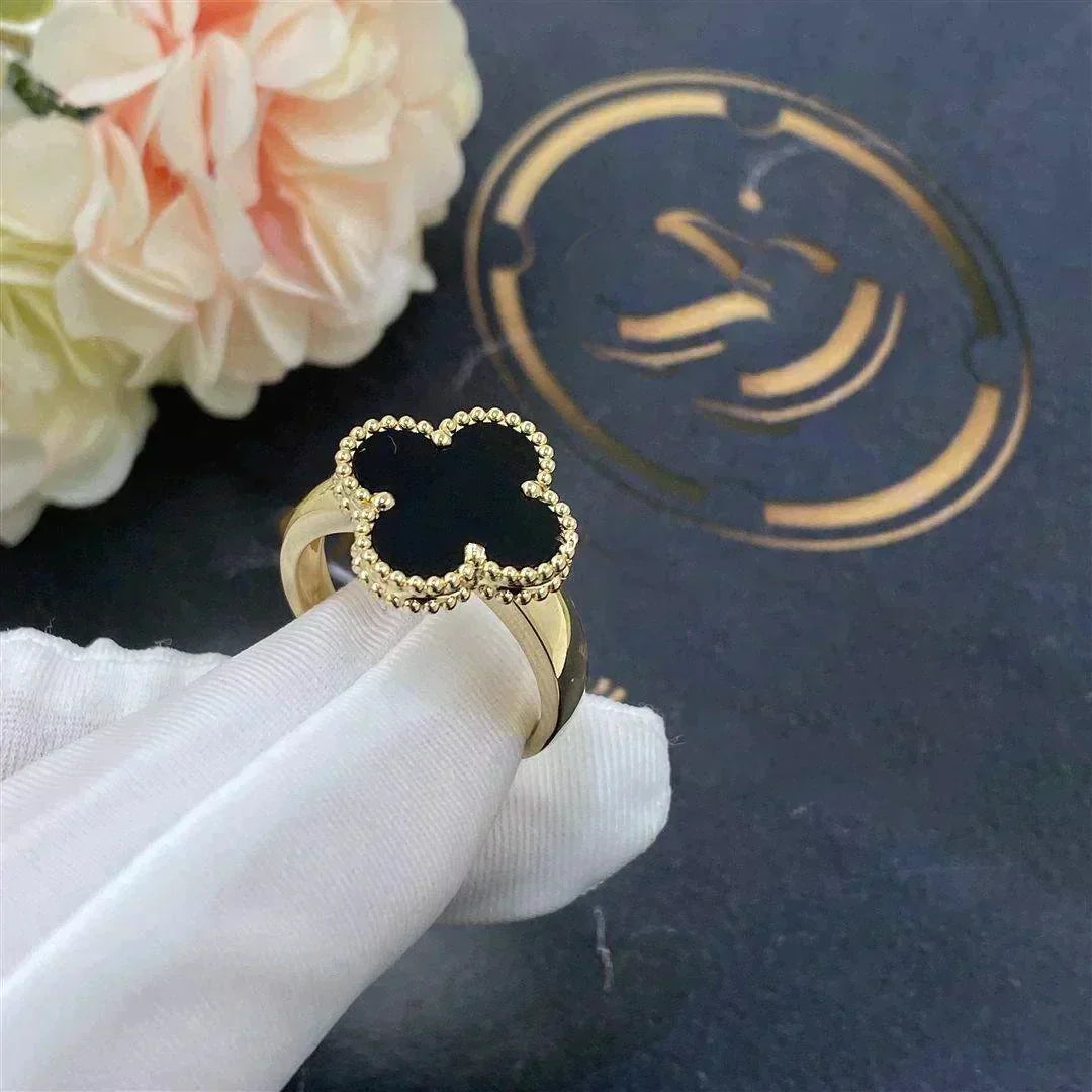 [Polaidi Jewelry]CLOVER ONYX RING