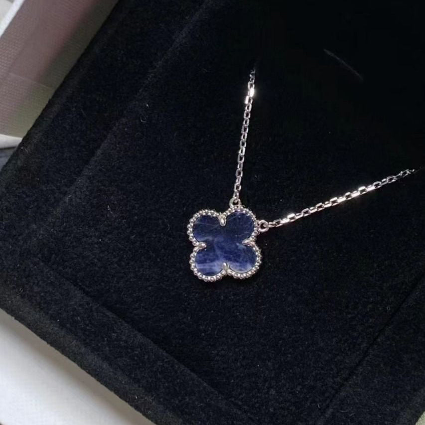 [Polaidi Jewelry]CLOVER 15MM PIETERSITE NECKLACE SILVER