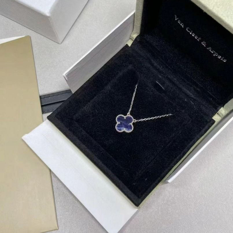 [Polaidi Jewelry]CLOVER 15MM PIETERSITE NECKLACE SILVER