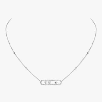 [Polaidi Jewelry] Move Pave_ Rose Gold Diamond Necklace