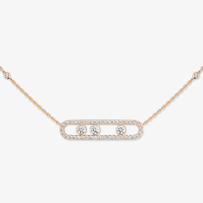 [Polaidi Jewelry] Move Pave_ Rose Gold Diamond Necklace