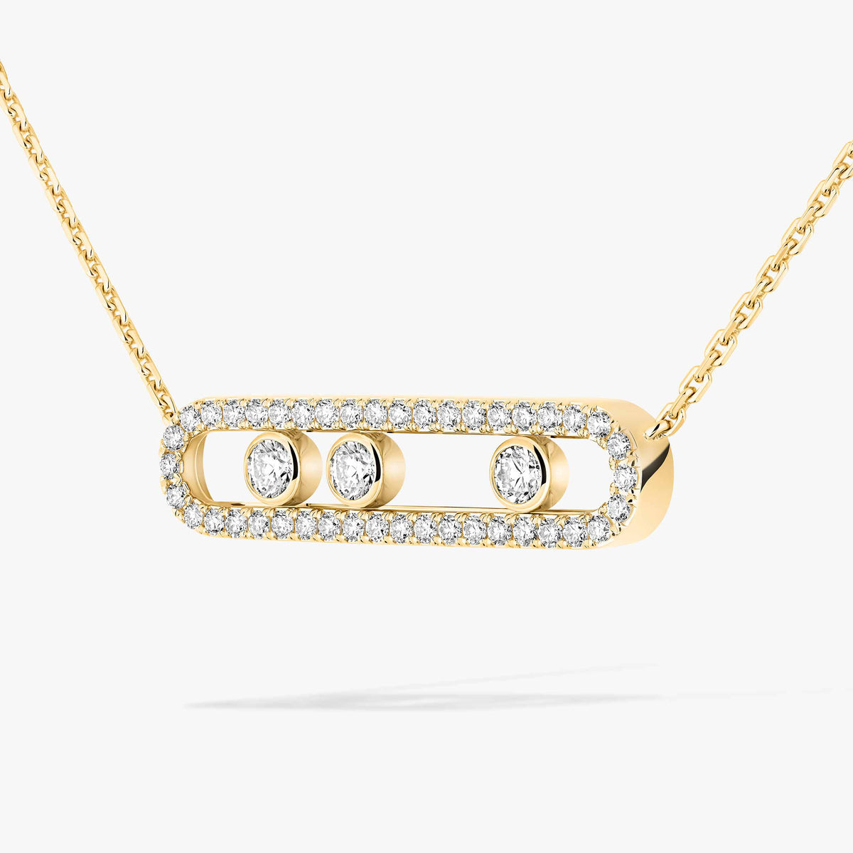 [Polaidi Jewelry] Move Pave_ Rose Gold Diamond Necklace