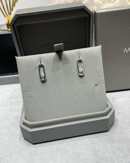 [Polaidi Jewelry]MOVE UNO SMALL 1 DIAMOND EARRINGS