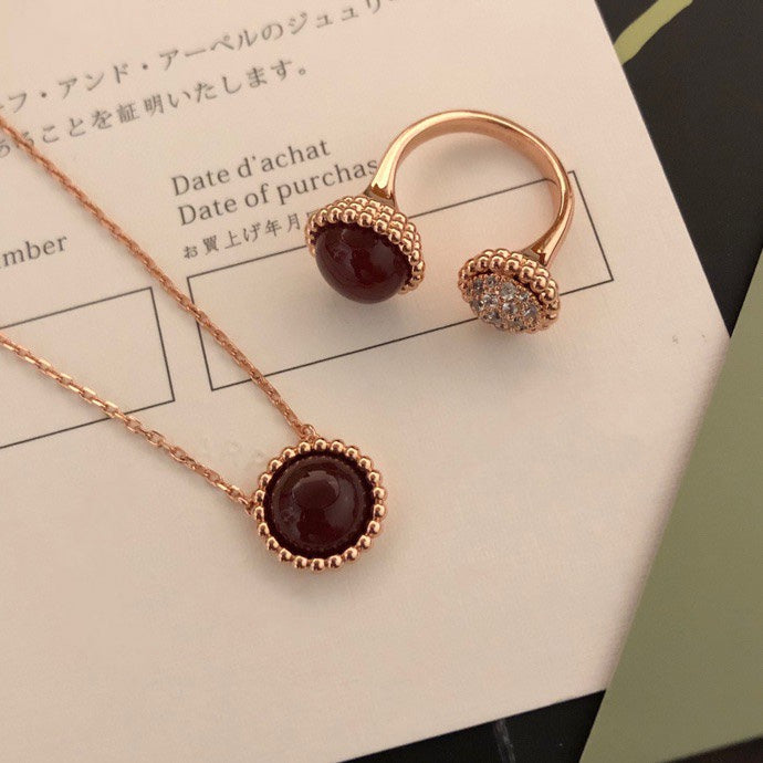 [Polaidi Jewelry]PERLEE COULEURS DIAMOND ROSE GOLD BETWEEN THE FINGER RING